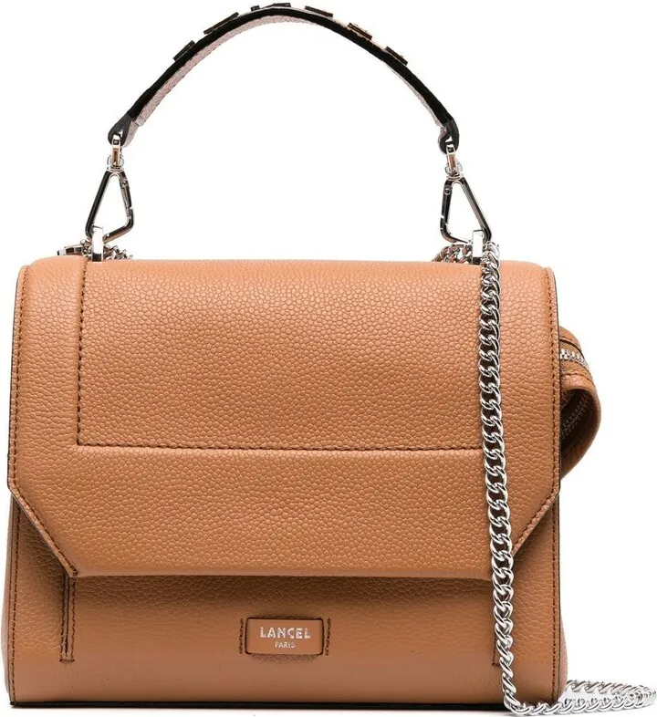 Grained Leather Flap Bag