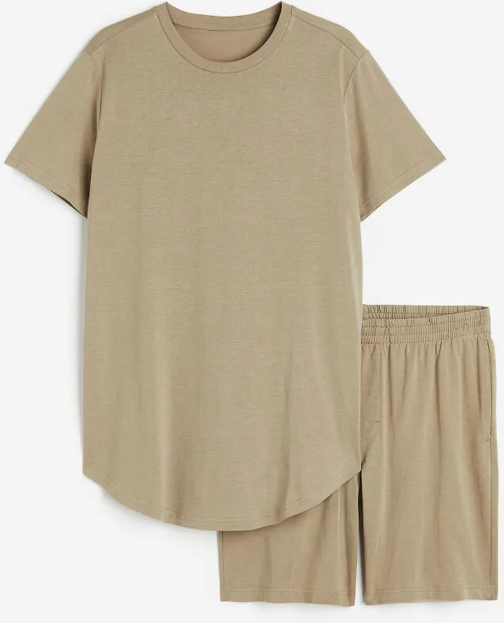 Regular Fit Pajama T-shirt and Shorts