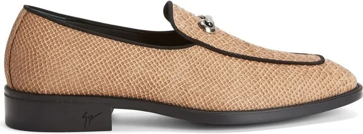 Snakeskin Leather Loafers