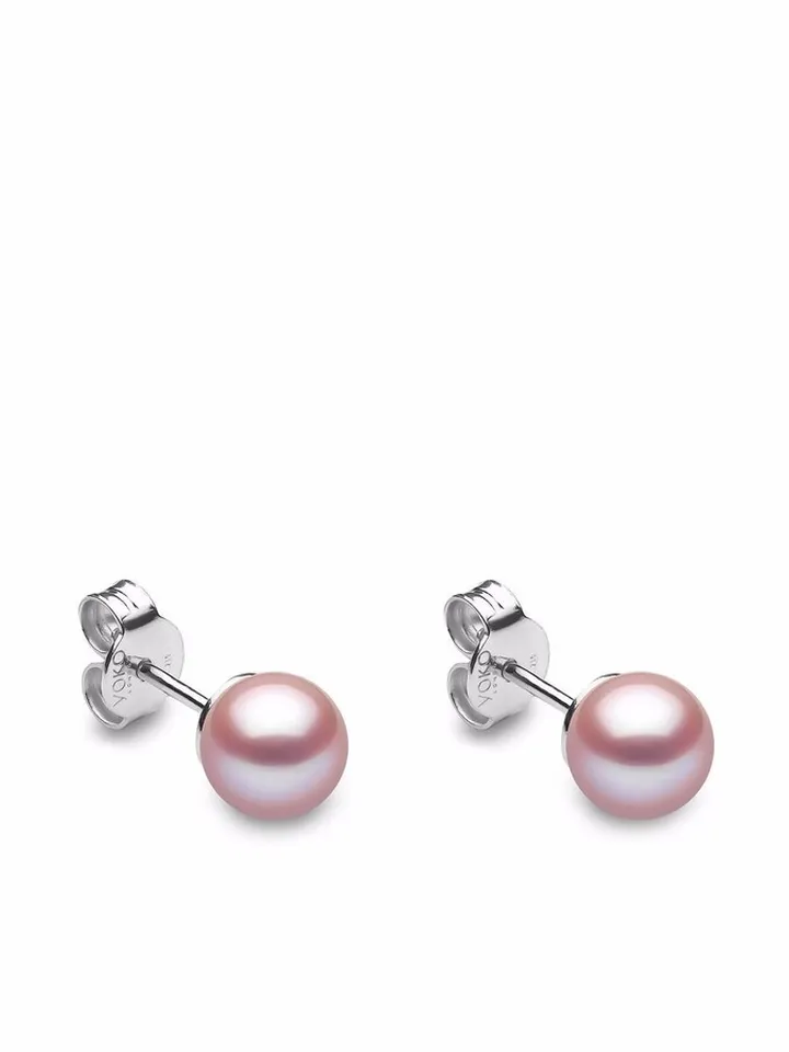 18kt white gold Classic 6mm Freshwater pearl stud earrings
