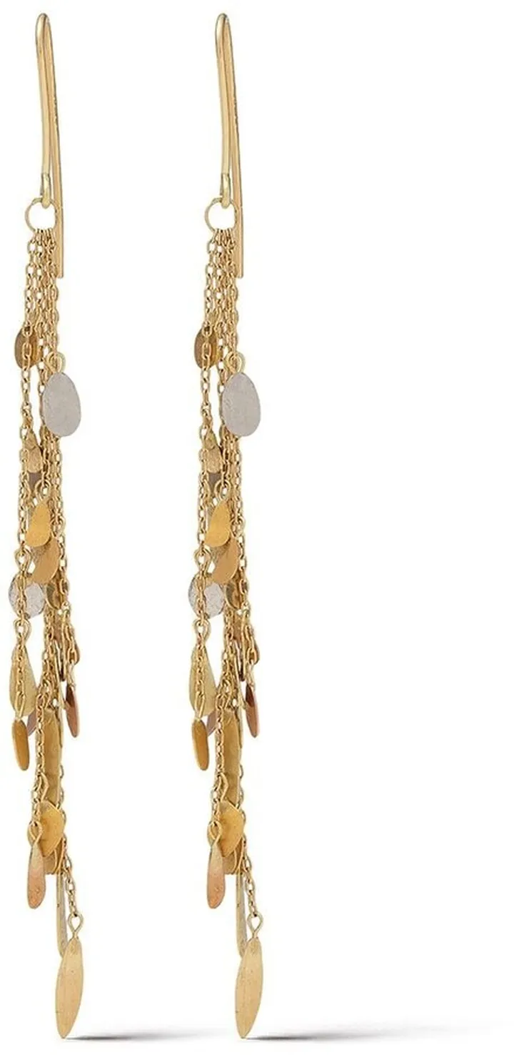 18kt and 24kt gold Multi chain earrings