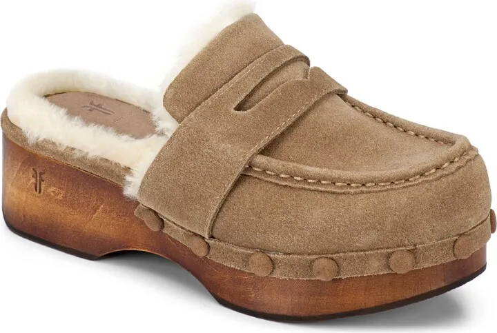 Melody Genuine Shearling Lined Platform Clog