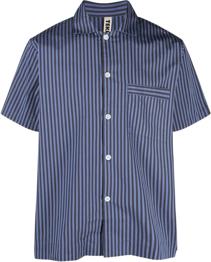 Striped Organic-Cotton Pyjama Shirt