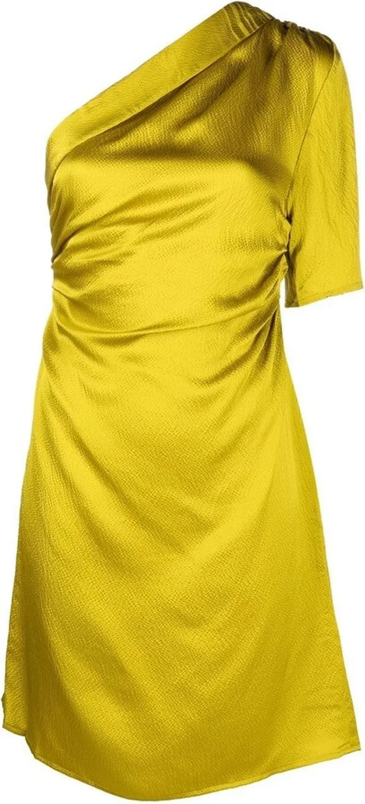 One-Shoulder Draped Minidress