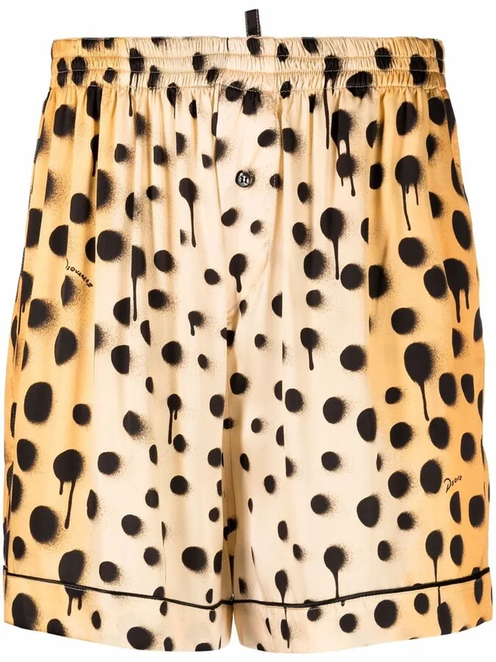 Leopard-Print Pajama Shorts