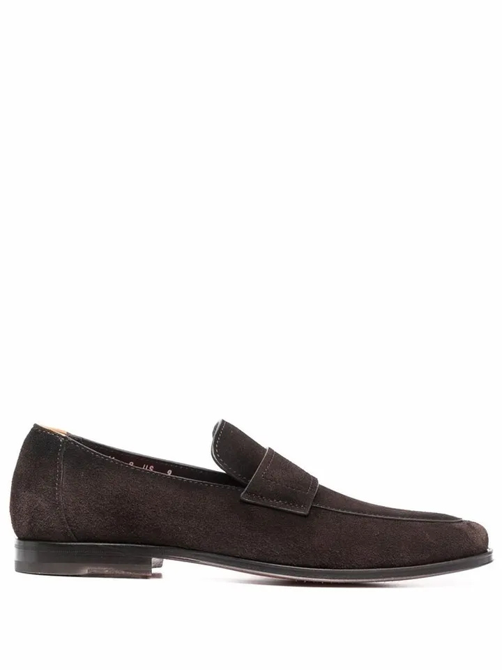 Almond-Toe Suede Loafers