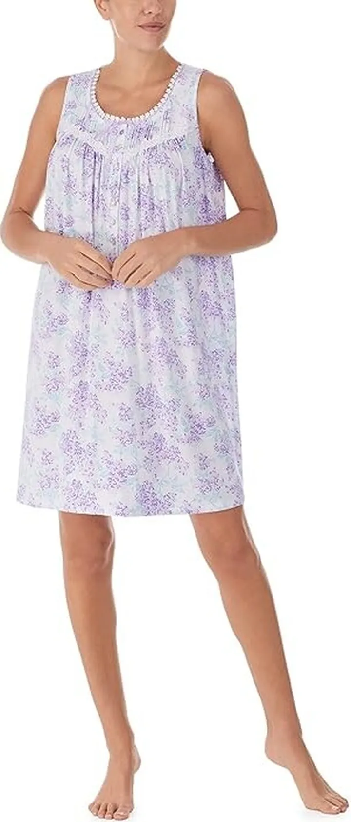 Eileen West Sleeveless Chemise (Purple Floral) Women's Pajama