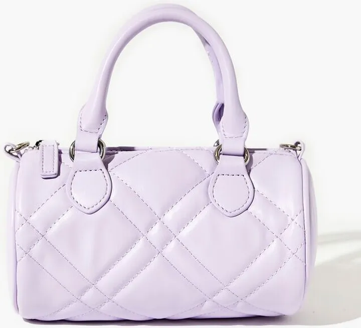 Faux Leather Quilted Crossbody Bag