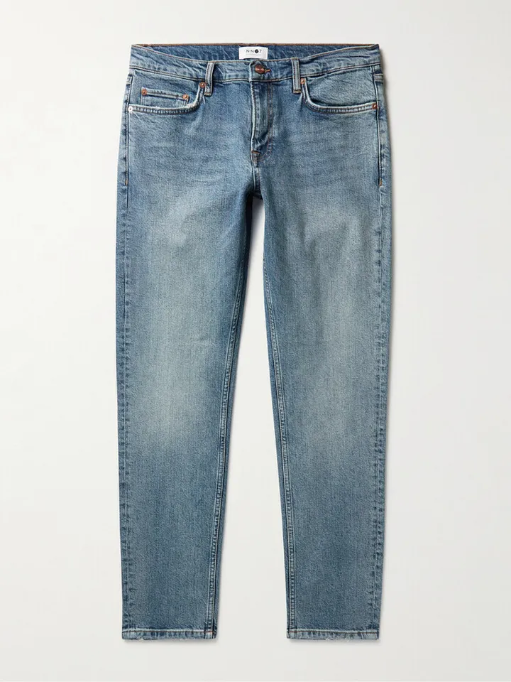 Slater 1838 Slim-Fit Tapered Distressed Jeans