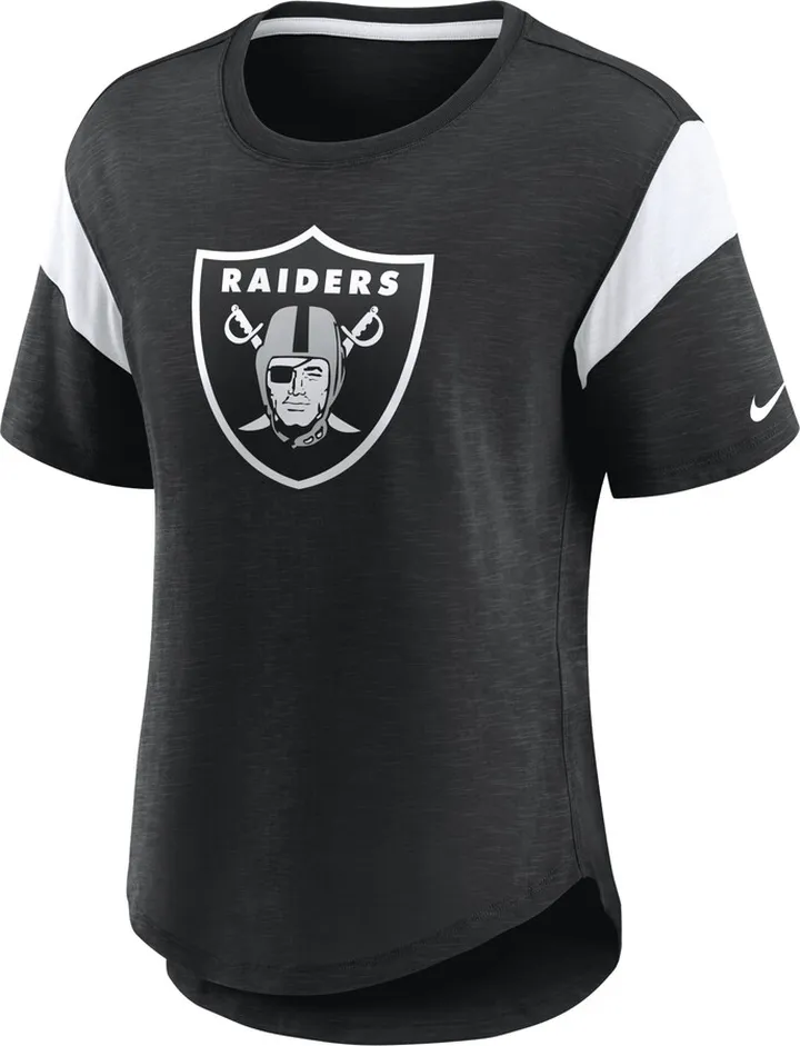 Nike Women's Fashion Prime Logo (NFL Las Vegas Raiders) T-Shirt in Black