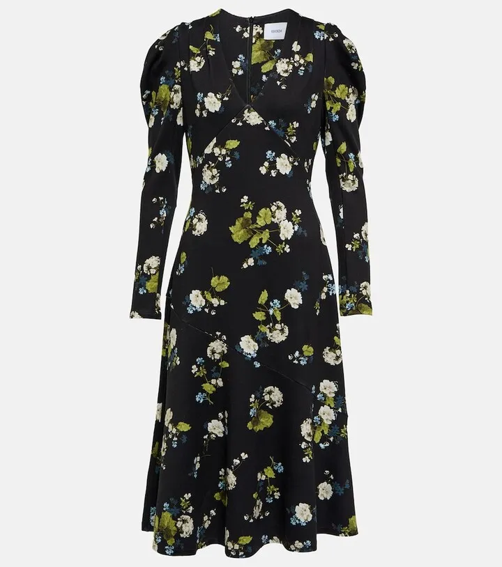 Sophie floral jersey-blend midi dress