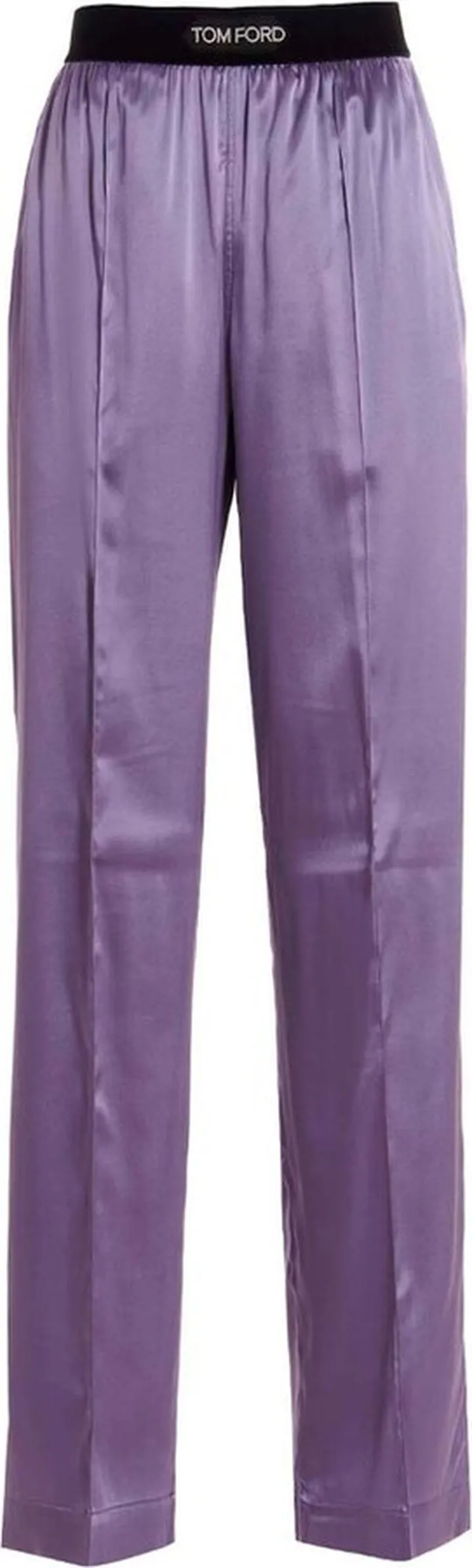 Tom Ford Logo Waistband Straight Leg Pants