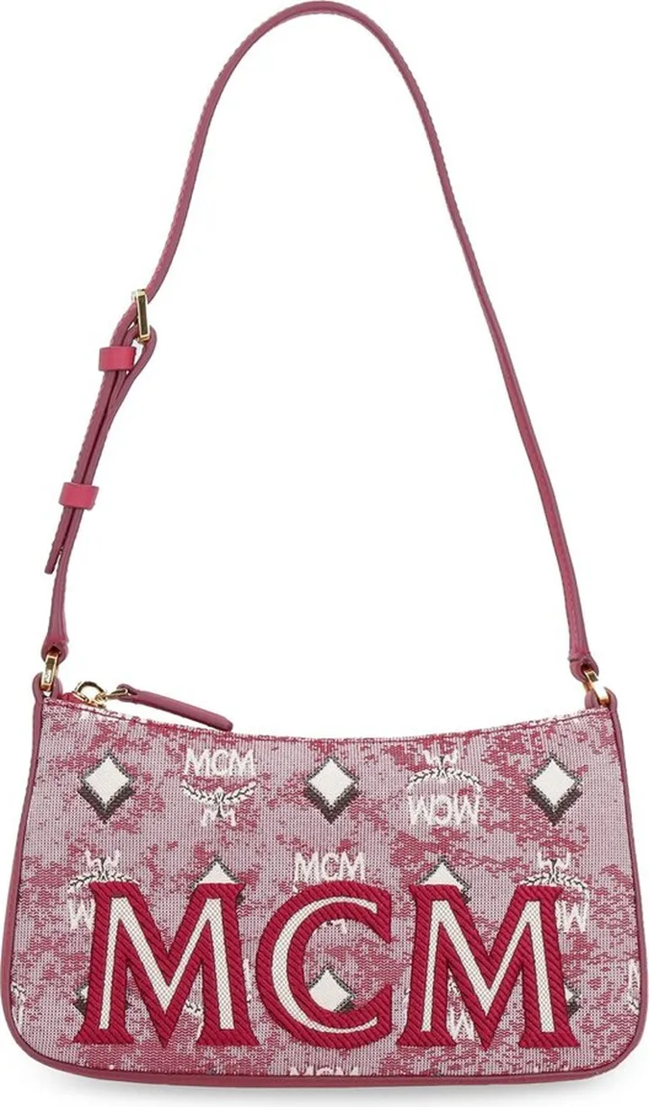 MCM Logo Jacquard Shoulder Bag