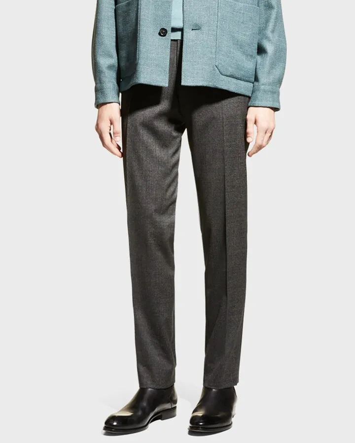 Men's Wool Tic Trousers