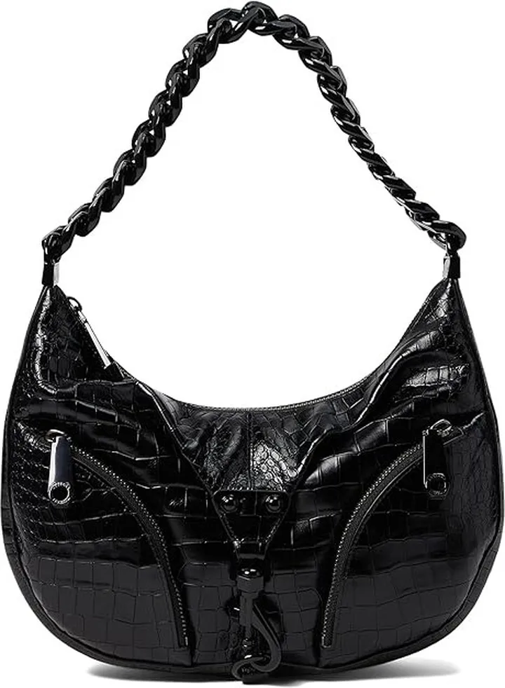 Rebecca Minkoff Julian Croissant (Black) Handbags