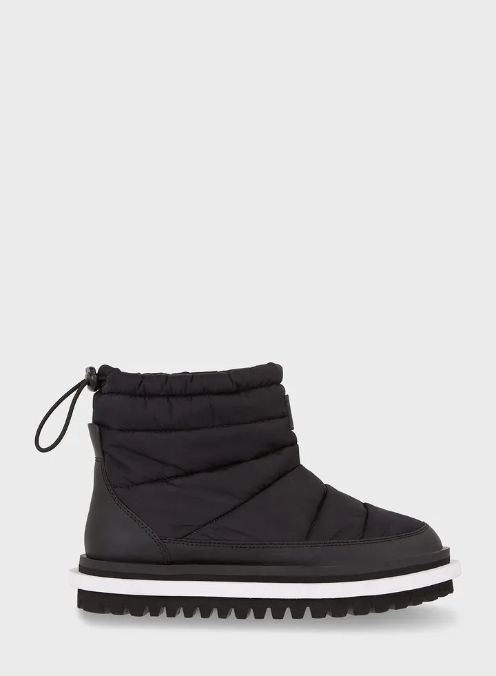 Padded Flat Ankle Boots
