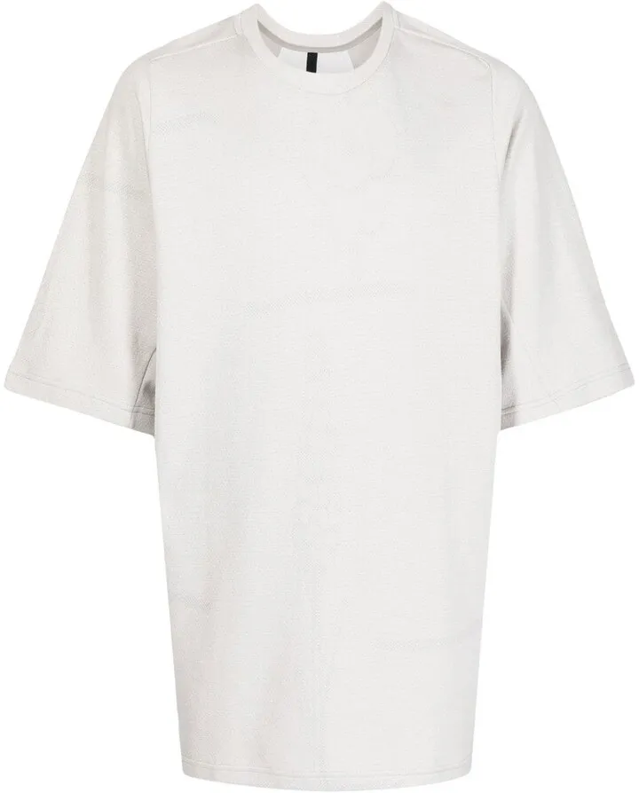 perforated graphic-print T-shirt