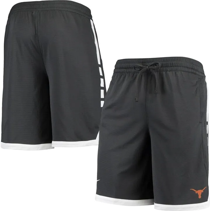 Men's Nike Anthracite Texas Longhorns School Logo Elite Stripe Performance Shorts