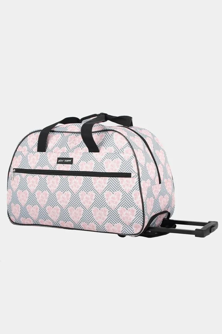 Chevron Heart Wheeled Weekender