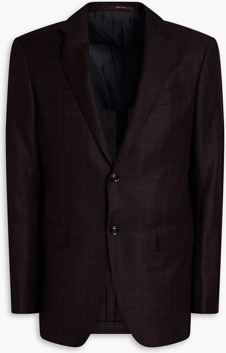 Prince of Wales checked wool blazer
