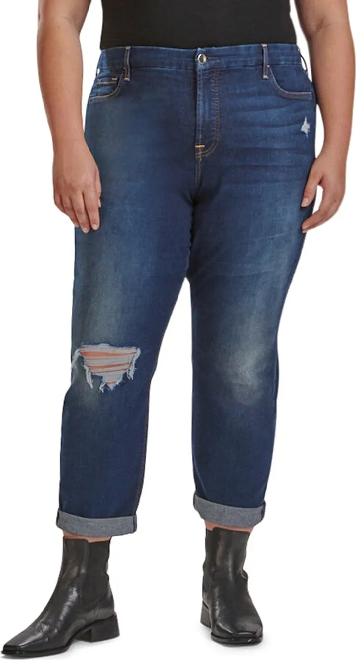 Destroyed Slim Boyfriend Jeans