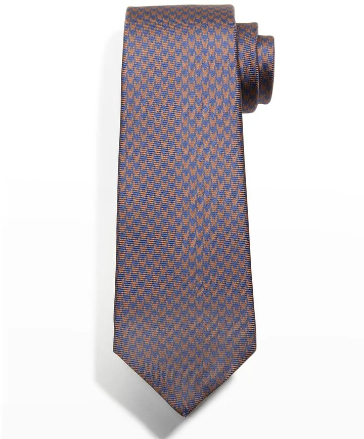 Men's Houndstooth Silk Tie
