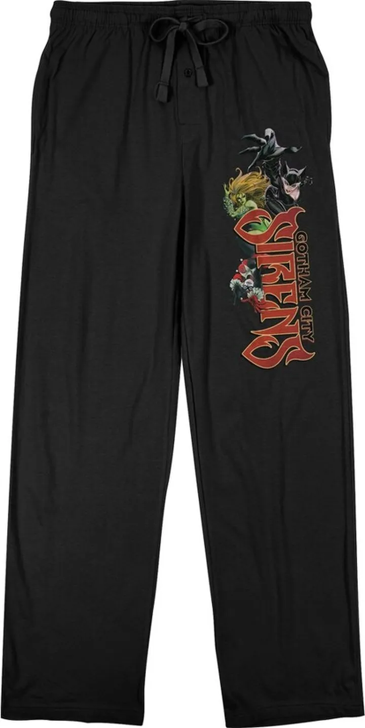 Gotham City Sirens Mens Sleep Pajama Pants-Small