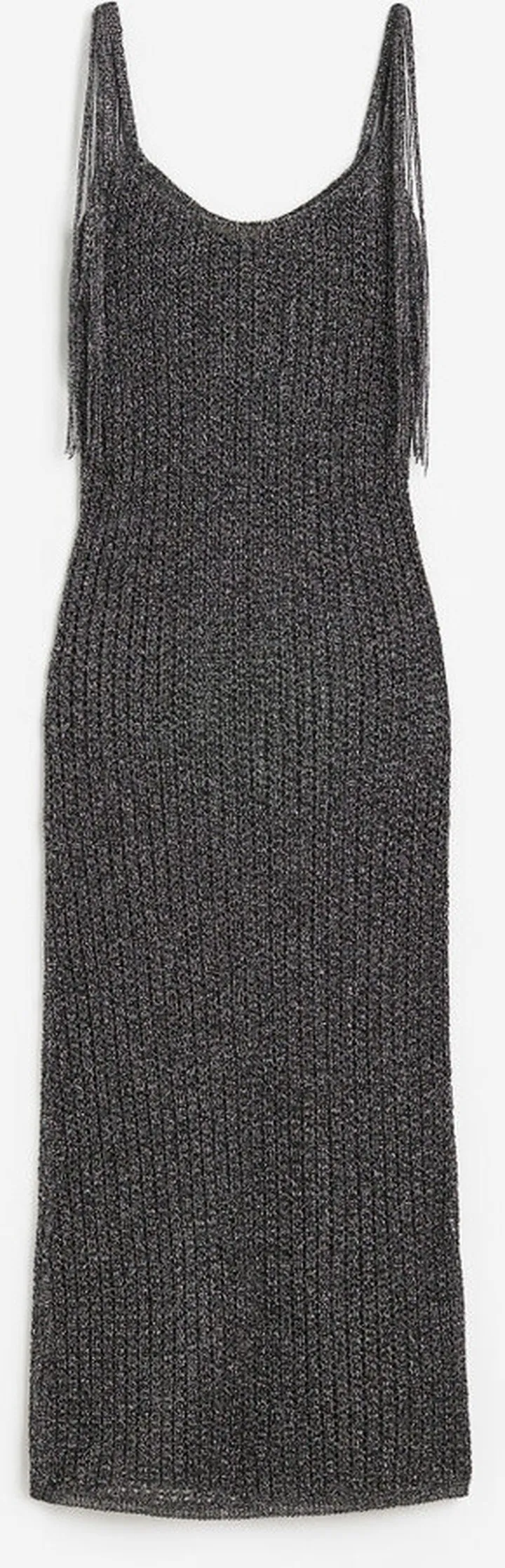 Glittery Pointelle-knit Dress