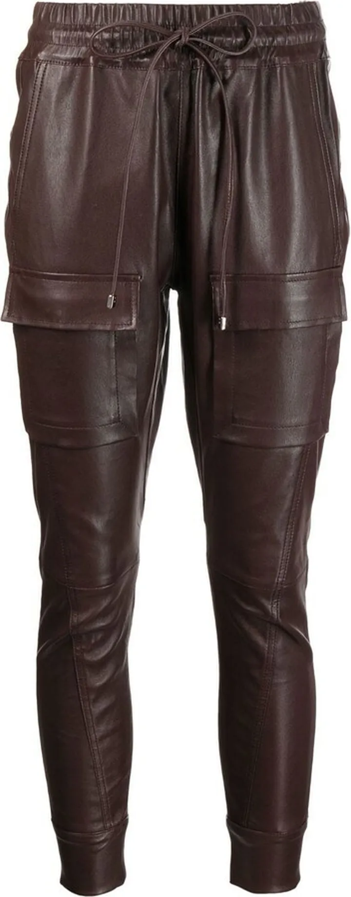 Open Season cropped lambskin trousers