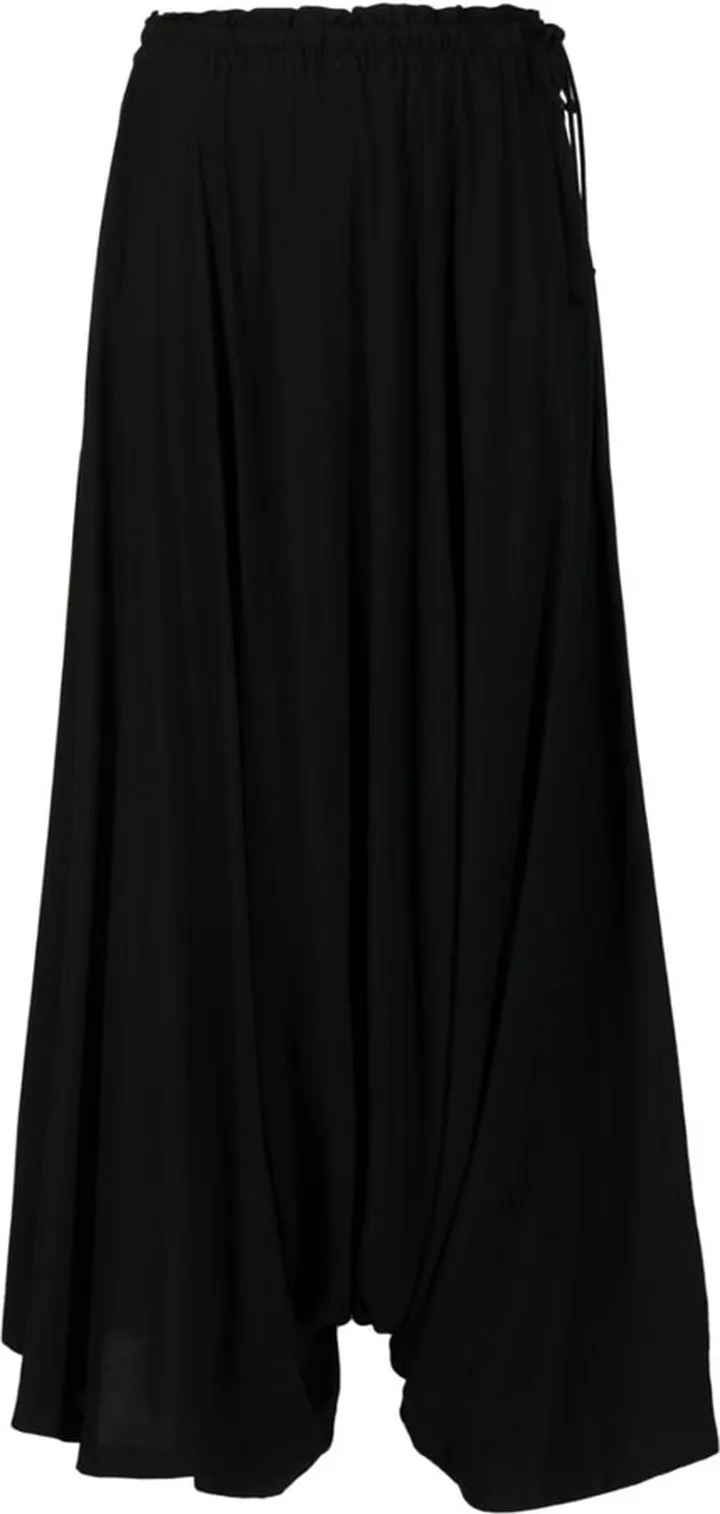 Cropped Drop-Crotch Trousers