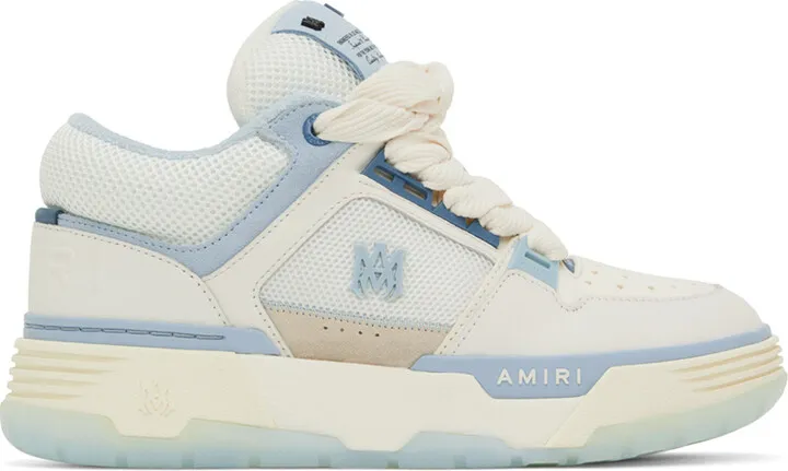 AMIRI White & Blue MA-1 Sneakers