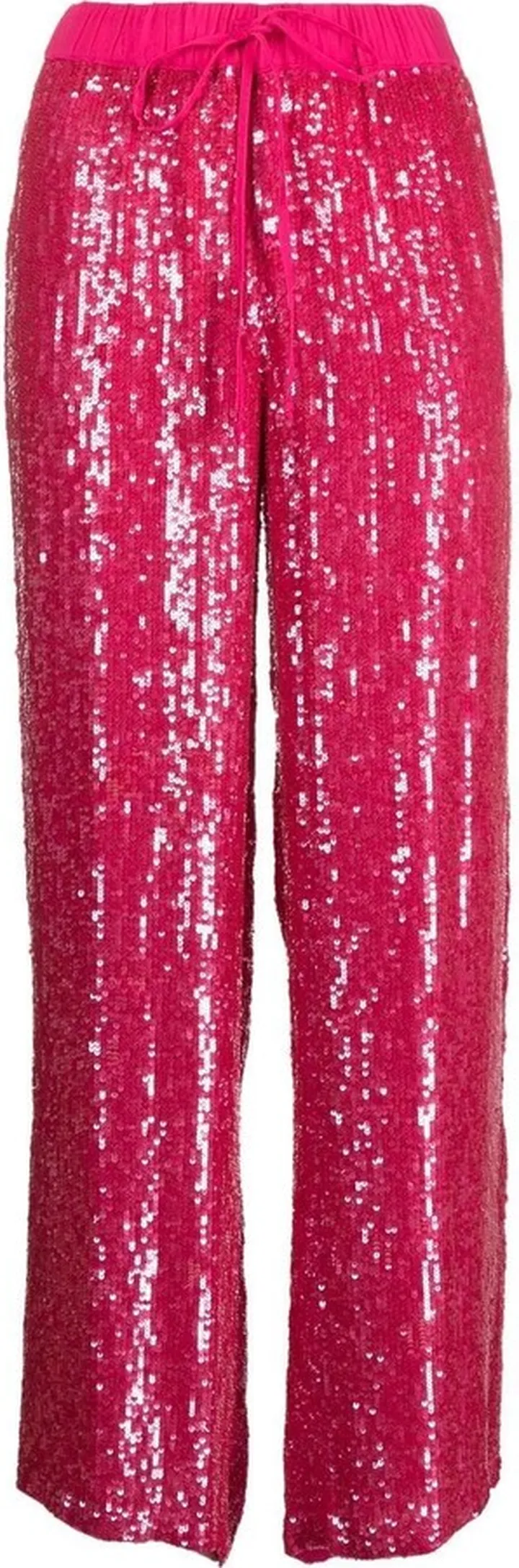 Sequin-Embellished Straight-Leg Trousers