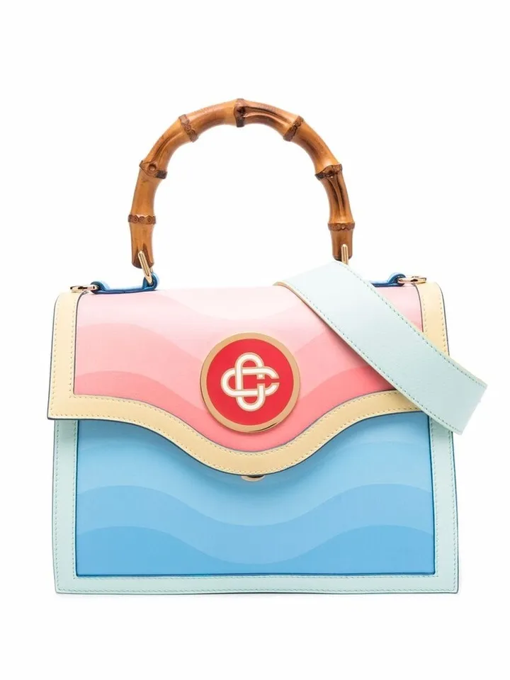 Bamboo-Handle Tote Bag