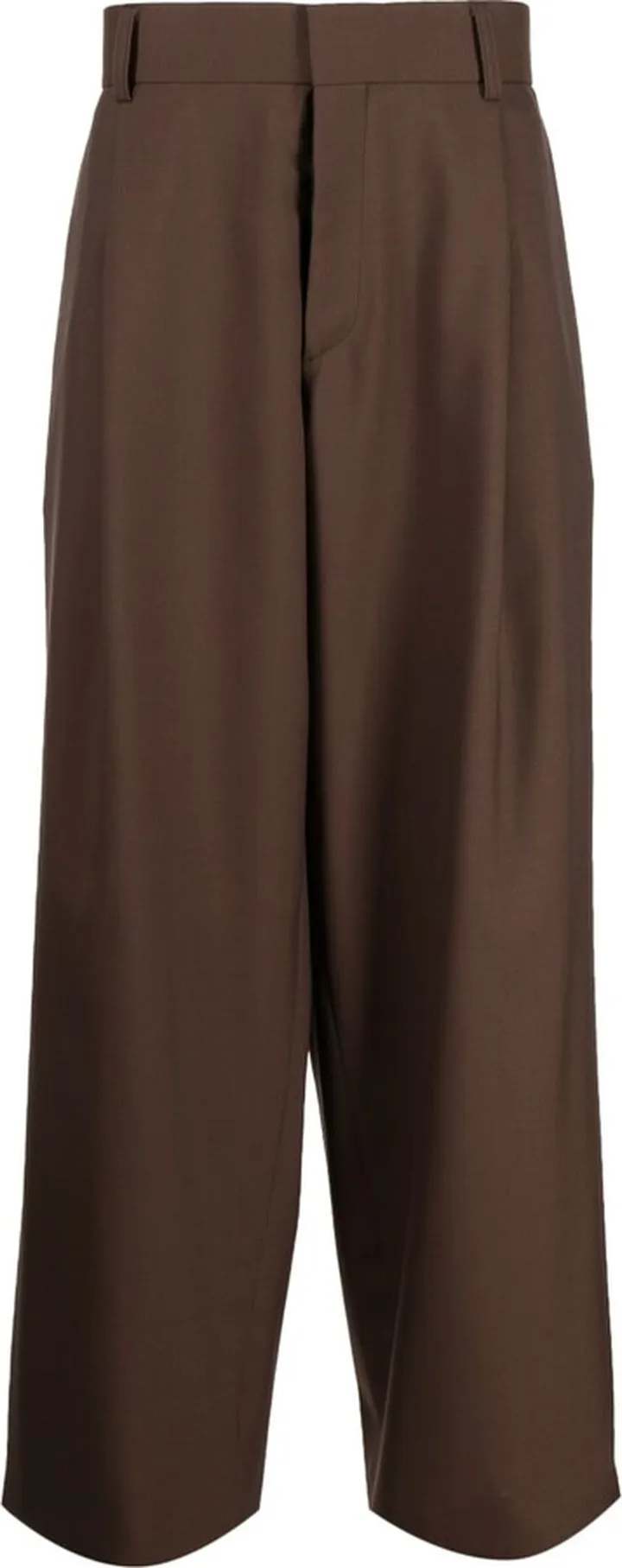 Plain Elasticated Cropped Wide Trousers