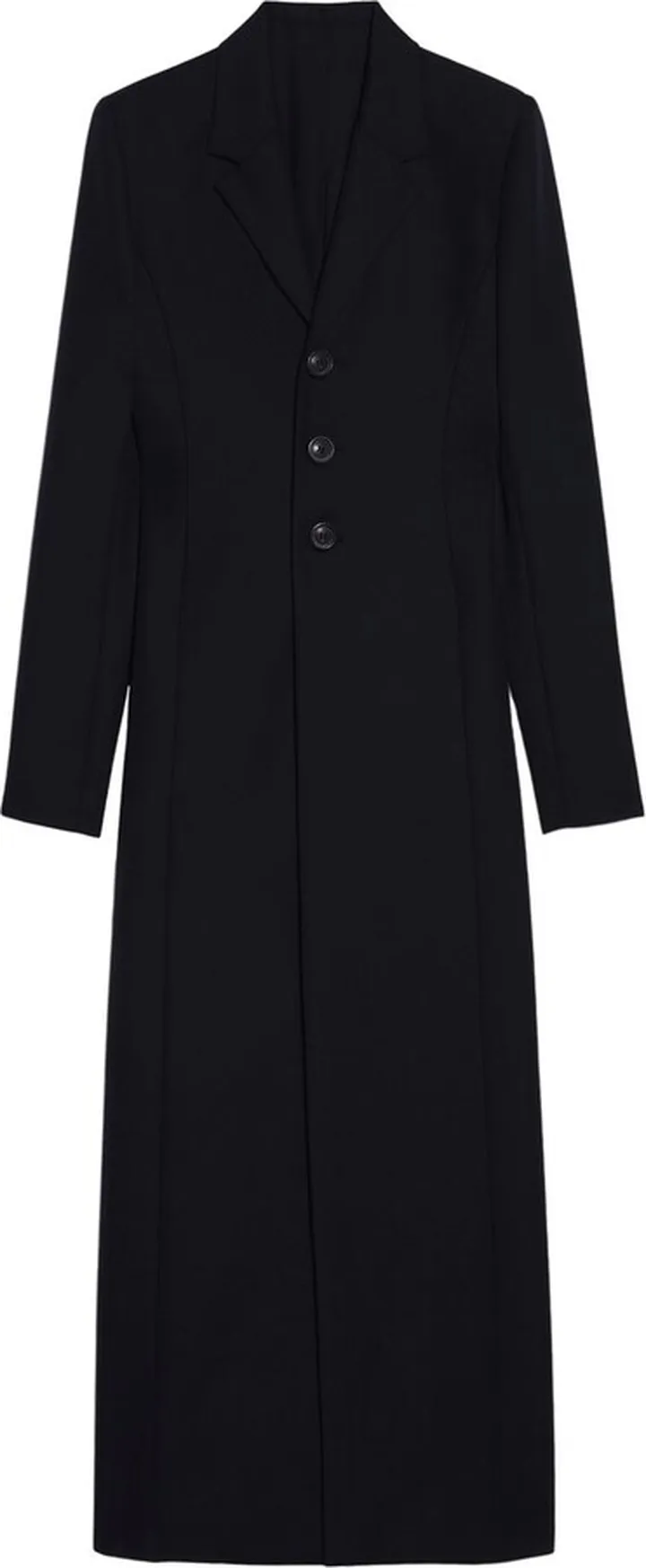 Single-Breasted Tailored Long Coat