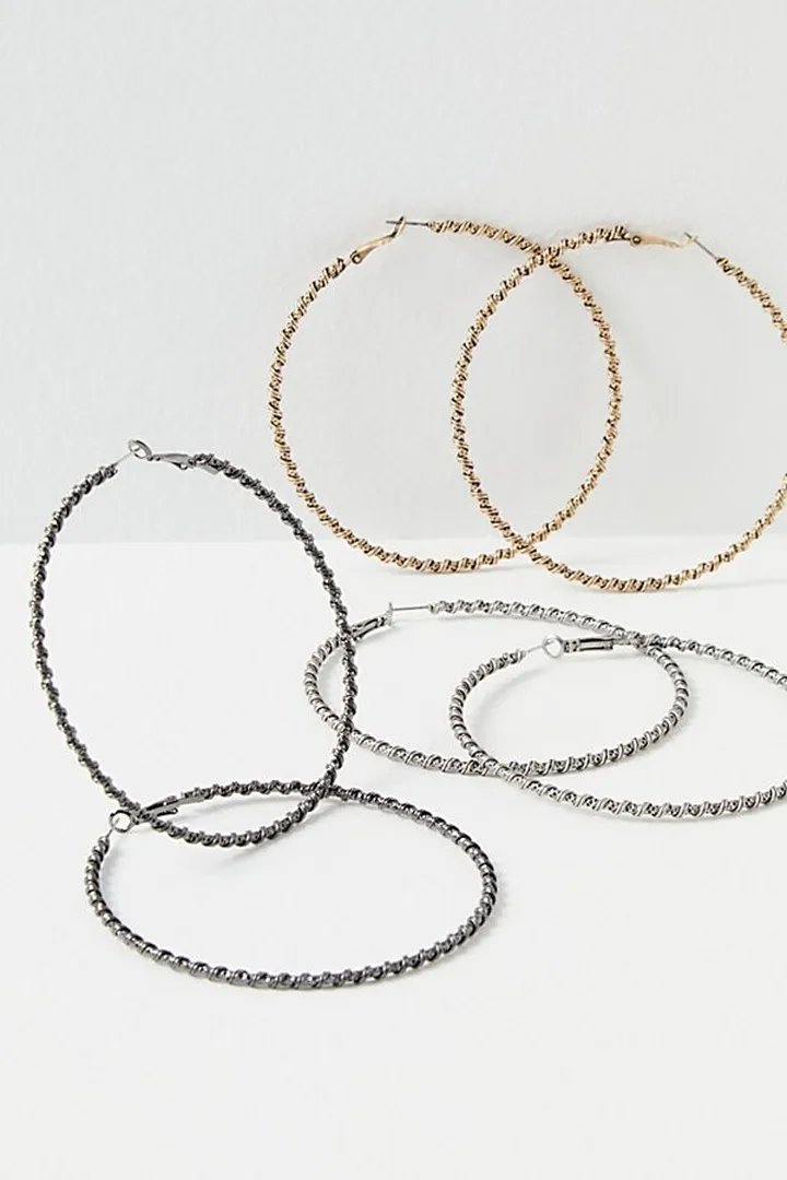 Harvey Oversized Hoops by Free People