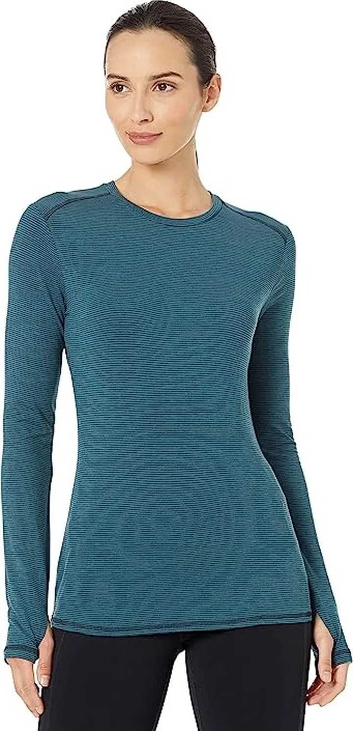 SKECHERS Godri Stride Long Sleeve (Teal) Women's Clothing