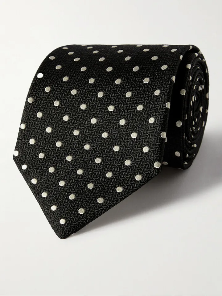 Pickwick 8.5cm Polka-Dot Silk-Jacquard Tie