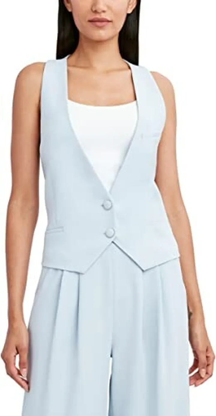 BCBGMAXAZRIA womens Single Breasted Vest With Buttons Blazer