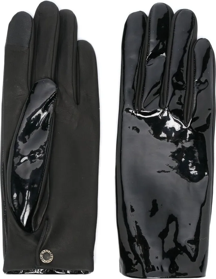 Black Funky Vinyl Leather Gloves