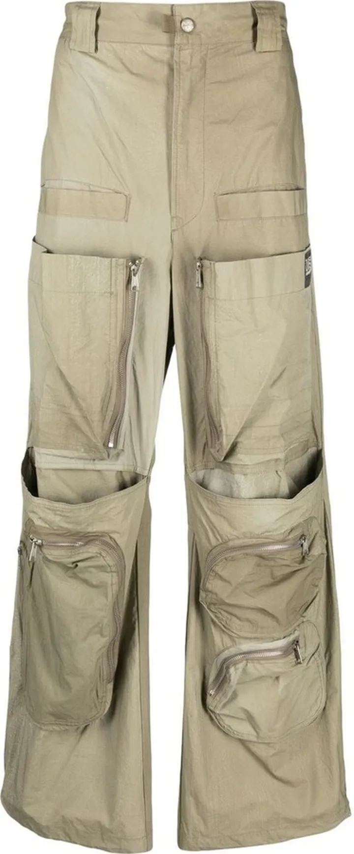 Wide-Leg Cargo Trousers