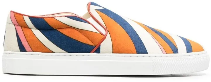 Nuages-Print slip-on sneakers