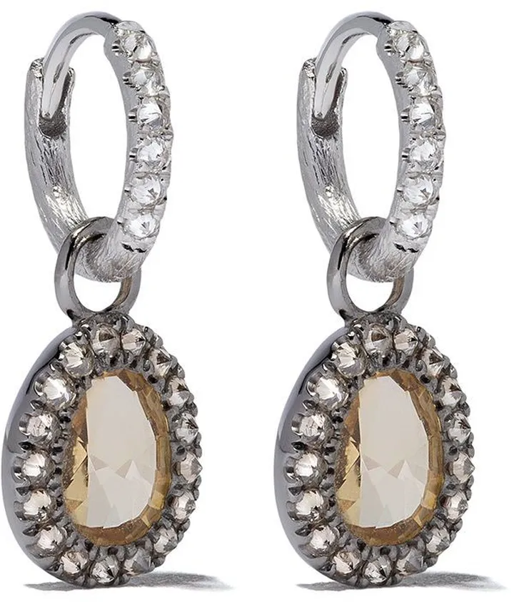 18kt White Gold Diamond Small Drop Earrings