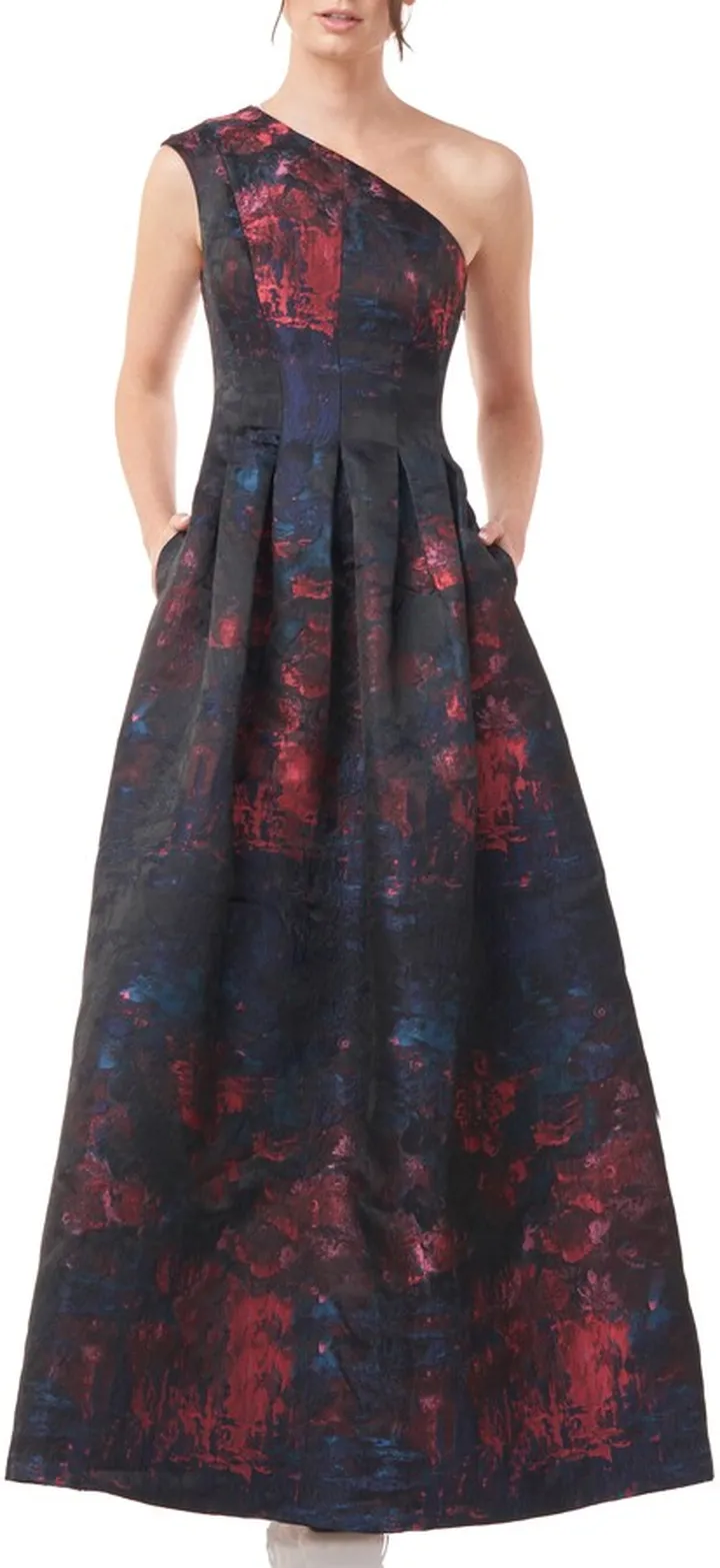 Cara One-Shoulder Gown
