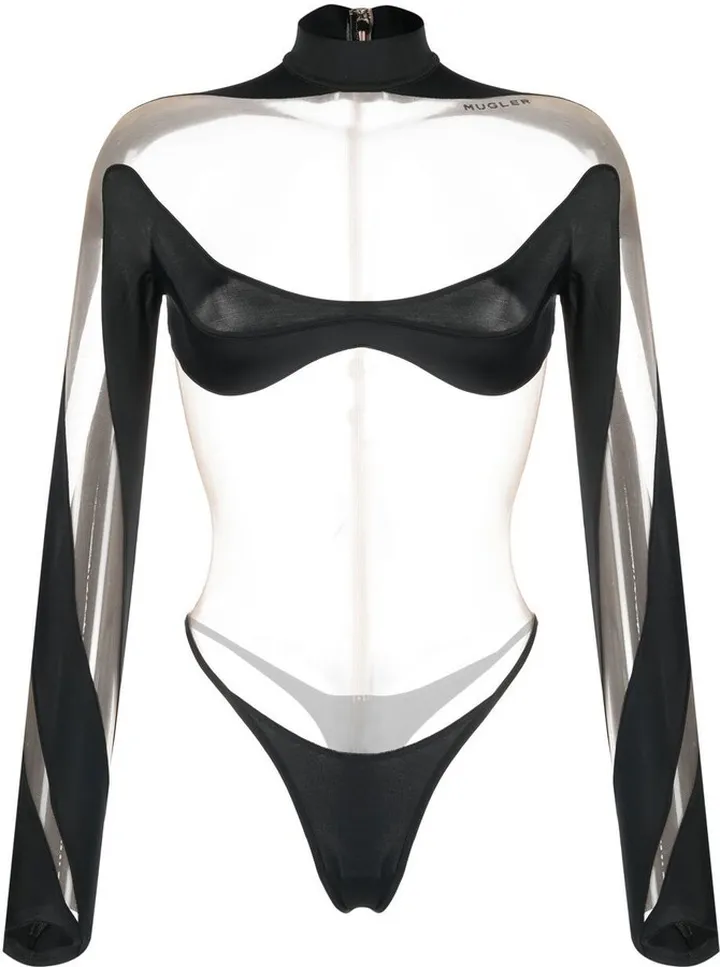 MUGLER- Eco Sport Lycra Bodysuit