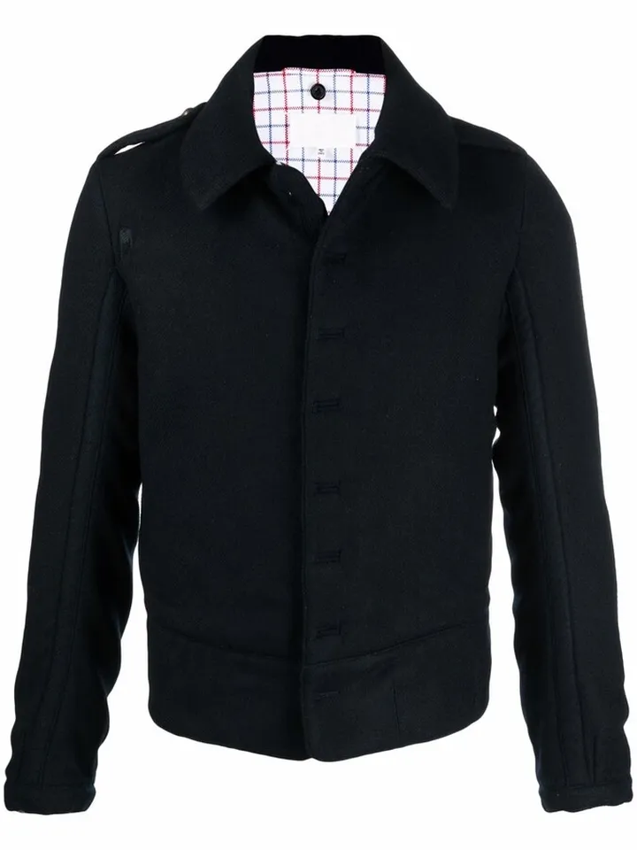 Four-Stitch Logo Wool Jacket