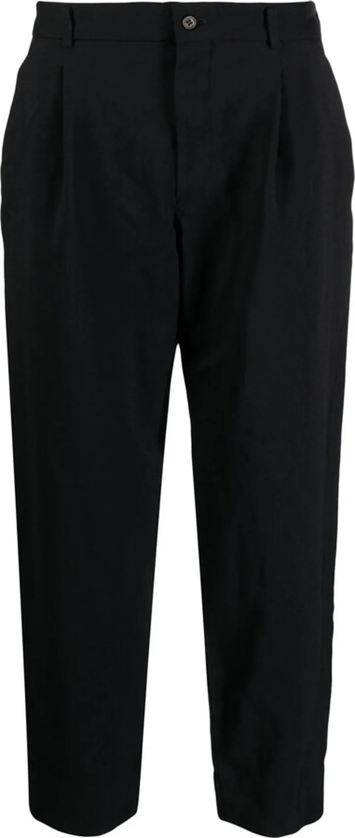 Pleat-Detail Cropped Trousers