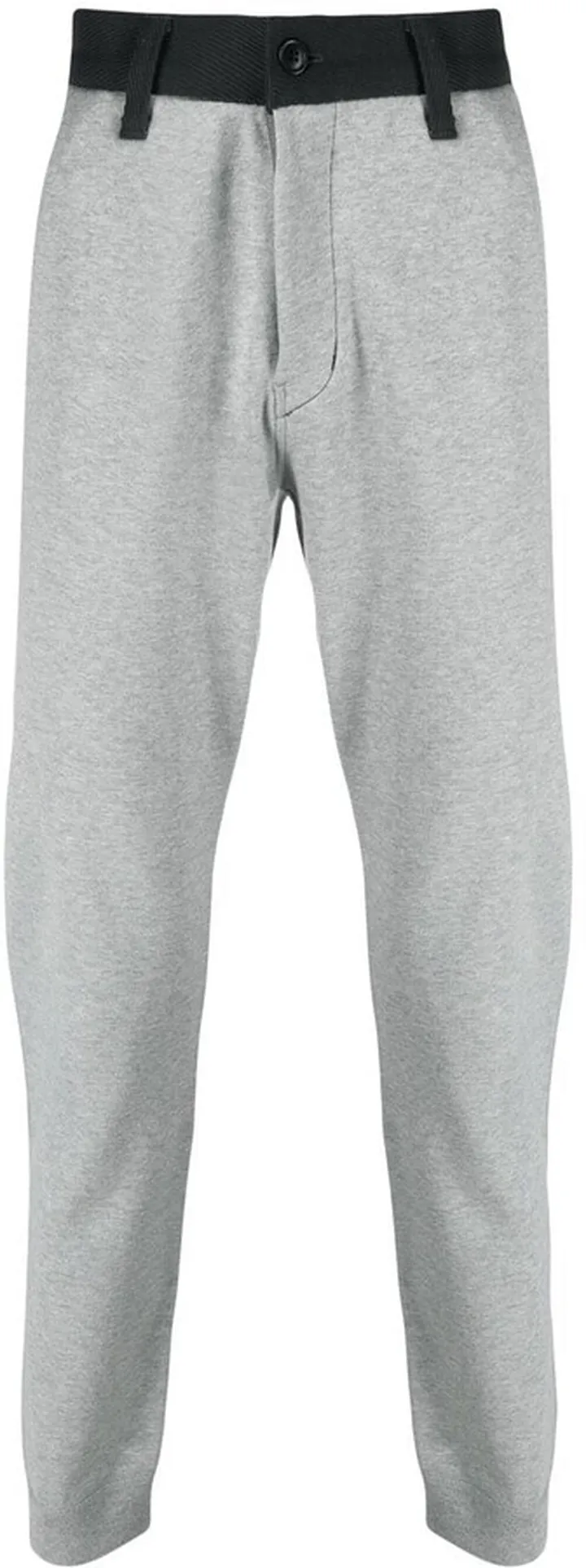 Contrast-Trim Straight-Leg Trousers