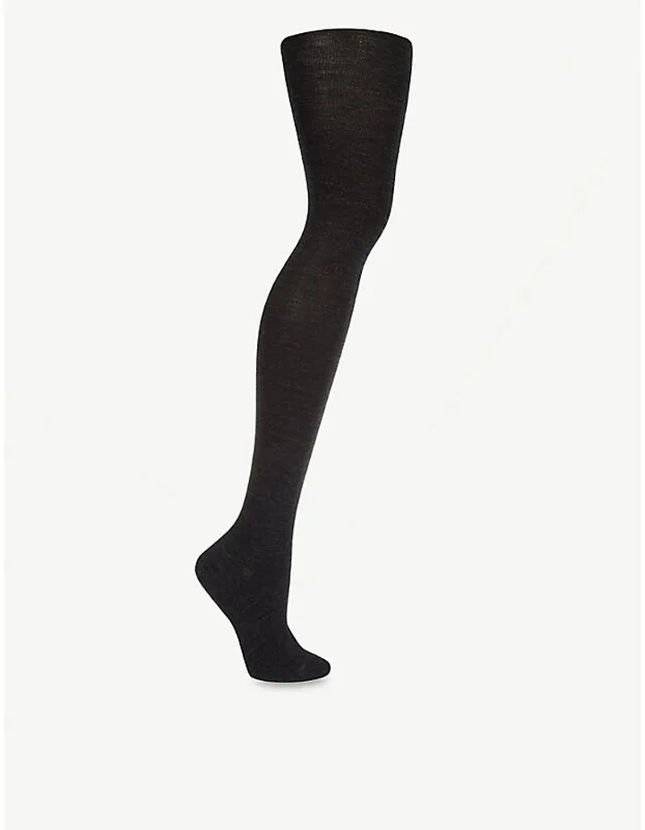 Womens Anth: Anthracite Merino-blend Tights