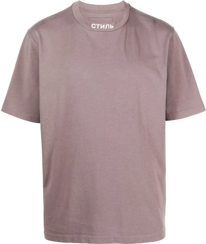 embroidered-logo crew neck T-shirt